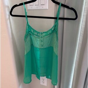 Miss Me Green Spaghetti Strap Top